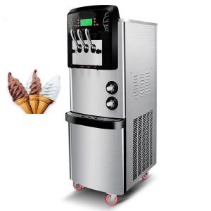 Wholesale Commercial Floor Standing 3 Flavor Soft Serve Ice Cream Machine with 36-42L/h Capacity from china suppliers