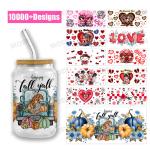 VMy Love Skull Rose Valentine'S Day 20oz UV DTF Straight Wrap Transfers Stickers