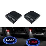 Logo 2pcs 2.3cm Door Projector Lights , 4.5v Wireless Led Car Door Projectors