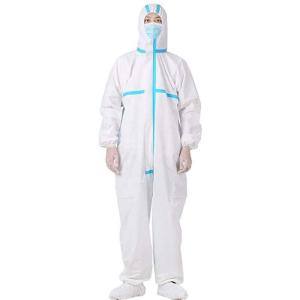 Wholesale Breathable Disposable Protective Clothing With Elastic Cuff / Waist / Hood from china suppliers