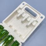 Bamboo Pulp Paper Box , Wine Bottle Molded Recycled Paper Gift Boxes