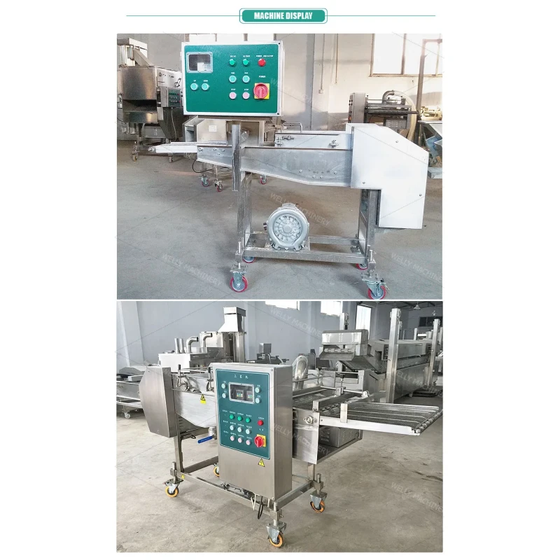 Commercial Chicken Escalope Potato Patty Starching Machine Fish Nuggets Starching Machine