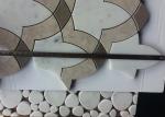 Tunisia Waterjet Mosaic Tile 12" X 12" Honed Finish White And Grey Color