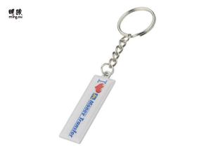 Wholesale Rectangle Shape Stainless Steel Keyring For Printed Logo And Epoxy from china suppliers
