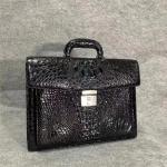 Authentic True Alligator Skin Businessmen Passcode Briefcase Top-handle Bag