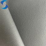 Black Color PVC Artificial Leather Stock Lot Sofa Fabric Lychee Pattern For Car