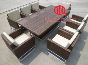 Wholesale Fashion Rattan Table Dining Set, high quality rattan dining pool table from china suppliers