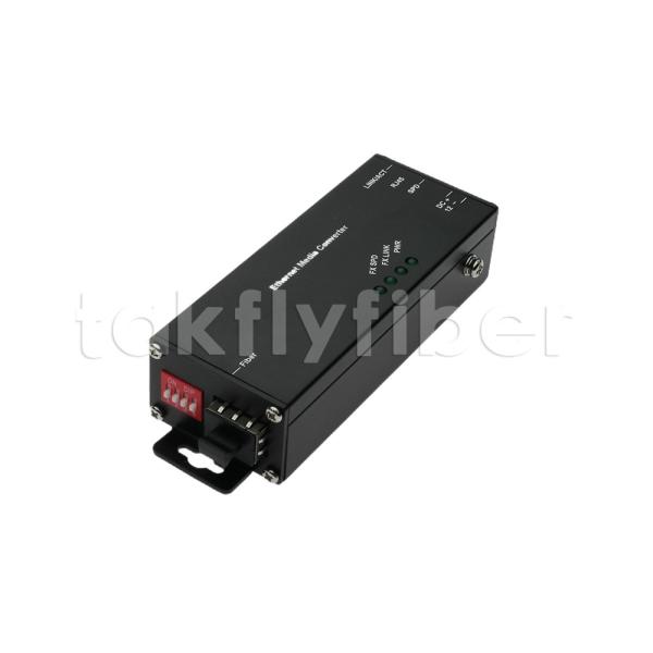 10 100 1000M Mini Type Industial Media Converter with SFP Port for High