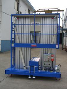Wholesale 9m 200Kg Aluminum Dual Mast Aerial Work Platform , Truck - Mounted Type from china suppliers