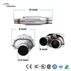 Wholesale 2&quot;, 2.5&quot; Universal Oval High Quality Stainless Steel Auto Catalytic Converter Sale from china suppliers