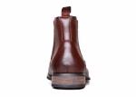 Martin Mens Ankle Boots Round Toe Custom Real Leather Brown Boots