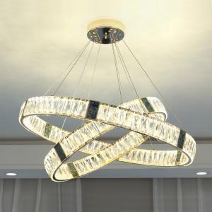 Wholesale Led Crystal Chandelier For Living Room Creative Design Green Ring Chandelier(WH-CY-236) from china suppliers