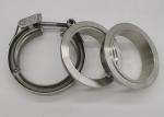 Stainless Steel 304 Quick Fittings 3 Inch Exhaust V Band Clamp With Flange