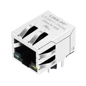 Wholesale Amphenol LMJ199882X130DL1TOHLFG Compatible LINK-PP LPJ0011-7AENL 10/100 Base-T Tab Down Green/Yellow Led 1 Port Lan Magjack RJ45 Transformer from china suppliers
