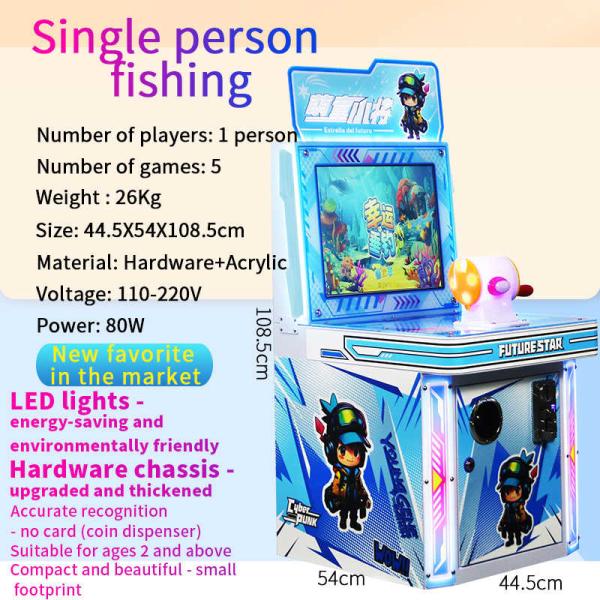 Single Player Fishing Game Machine For All Ages Video Game Coin Will Record