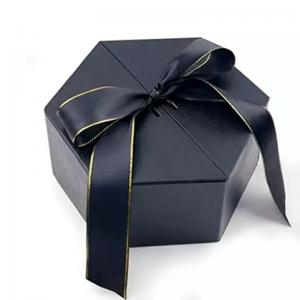 Wholesale Chirstmas Wedding Anniversary Gift Boxes Cardboard Paper Hexagon With Ribbon from china suppliers