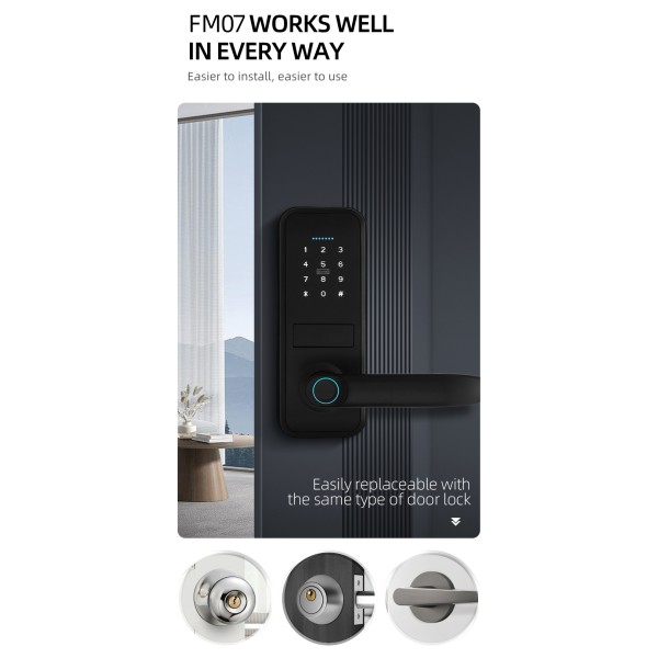 TTLOCK One Touch Unlock Keyless Security Code Door Lock APP for Code Smart Numbers Room Smart Lock
