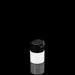 Face Cream Clear Cylinder Round Airless Bottles With Aluminum Finish Treatment