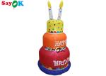 Backyard Party PVC Plastic Inflatable Birthday Cake For Decorations