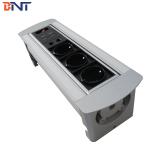 Brushed Aluminum Alloy Table Pop Up Power Data Connector For Conference Room