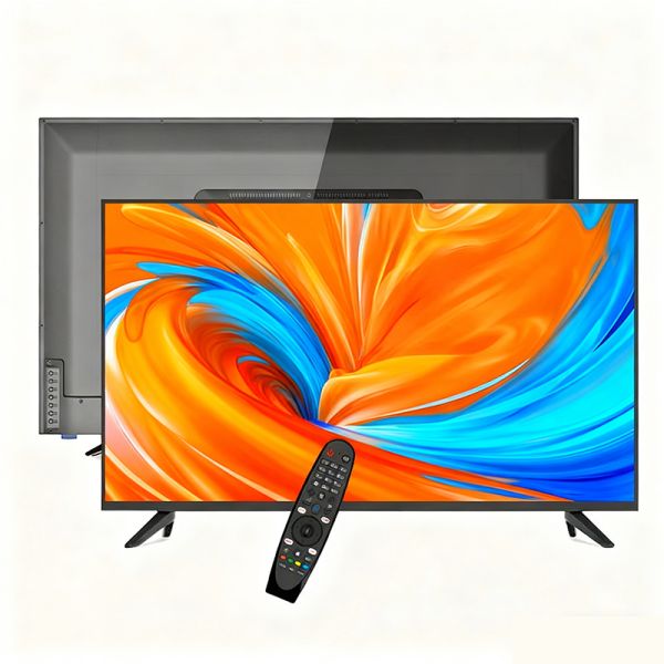 65-Inch Android Google WebOS LED LCD QLED OLED Smart TV 4K Display Black Cabinet for Hotels Schools Offices