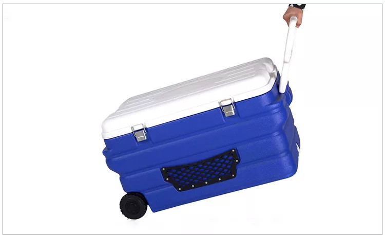 Phefon 90L With Wheels Outdoor Ice Box Cooler Box With Ice Pack