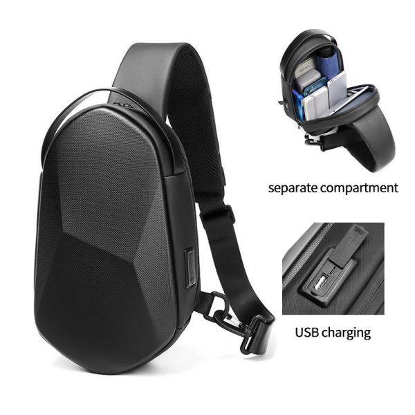 Factory hot custom fashion chest crossbody bag waterproof anti theft shoulder