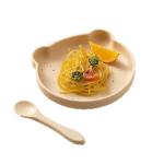 Personalised Childrens Silicone Plates And Cutlery 18x18 Animal Shape With Size