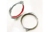 100mm 4" Flange Duct Galvanized Steel Pipe Clamp With Quick Lock Handle Rubber