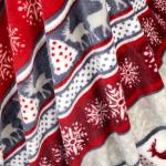 Super Soft Customized Size Flannel Throw Blanket in Holiday Style Printed