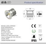 mini recessed mounted led cabinet light 4W/led downlight/led cabinet light