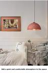 Nordic Simple Wabi-Sabi Style Led Droplights Living Room Bedroom Dome Pendant