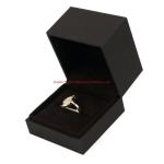 Portable Rigid Cardboard Wedding Ring Gift Box With Golden Brim And Clamshell