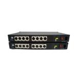 3 Pin XLR Banlanced Audio To Fiber Converter 1U Rack 8 Channels