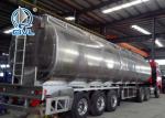 60CBM Oil Tanker Semi Trailer Trucks , Three Axle Fuel Tanker Aluminum Semi