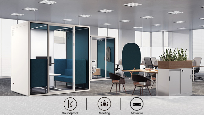 Comfort Soundproof Portable Office Pods Easy Disassemble Silent Phone Booth