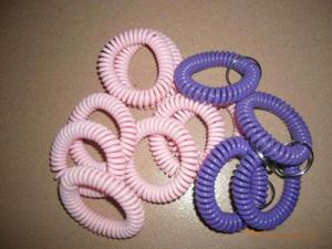 Wholesale Custom pink/purple color spiral wrist coil band without key ring cheap wrist holders from china suppliers