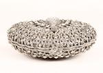 Sparkling Animal Women Stone Clutch Bag Hollow Out Peakcock Shaped
