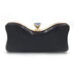 Fashion Design Diamond Decorative Gold Plastic Shell Box Purse Case Frame