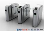 High Speed Glass Lane Flap Barrier Gate Turnstile 304 Stainless Steel For Gym /