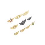 3D Embossed Metal Pilot Wing Badge Zinc Alloy Silver Plated Pilot Lapel Pin