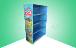 Wholesale OEM/ODM 4 Shelf Cardboard Floor Display Stands Strong Double Wall Paper Board from china suppliers