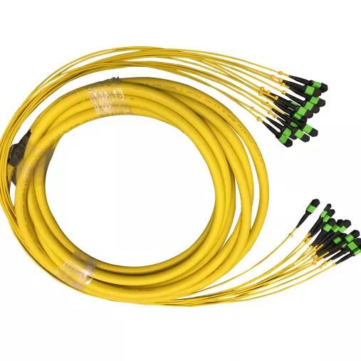 72 Cores MPO Trunk Cable Flexible Yellow Color For Data Center Solutions LSZH