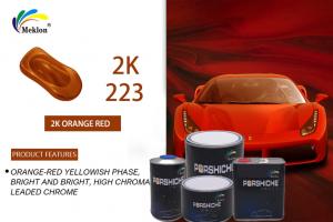 China ISO MSDS Car Paint Top Coat Odorless Red Orange Color Eco Friendly on sale