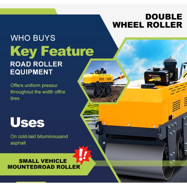 Mini Euro 5 Road Roller High Quality Mini Double Drum Walk Behind Vibratory 0.5 Ton Road Roller Compactor Machine for Sale