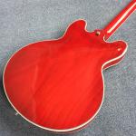 Double F holes jazz electric guitar,Rosewood Fingerboard,burst color Quilte