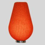 Blue Green Woolen Tapered Woven Bedside Lamps With Metal Base
