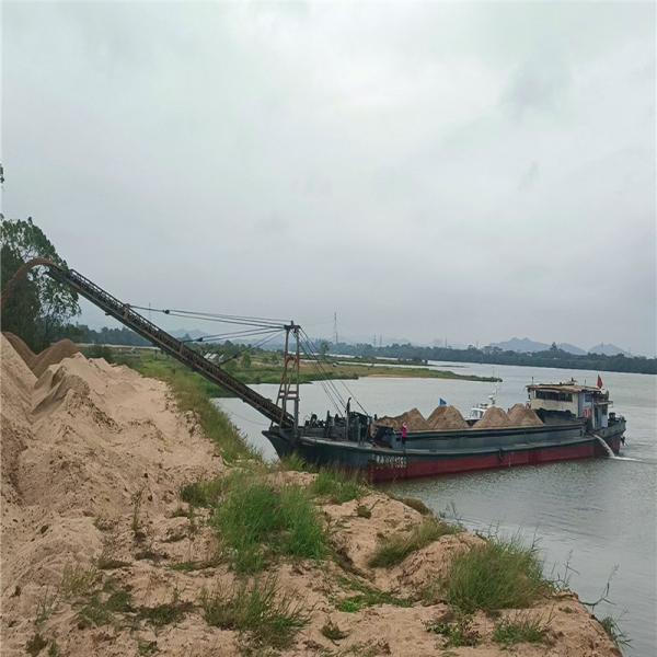33kw-100kw Generator Power Self Propelled River Sand Transport Barge for 500t