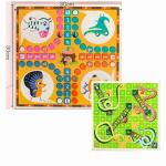 Multifunction Kids Travel Chess Set Board Checkers Backgammon Game Indoor
