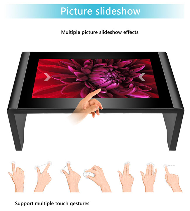 43 Inch Customization Smart Touch LCD Multitouch Coffee Table With Windows